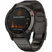 Garmin Fenix 6 Pro Solar, титановый DLC карбон с DLC титановым ремешком (010-02410-23)